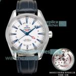 OVS Factory Swiss Replica Omega Seamaster Aqua Terra 150m GMT Automatic Watch Blue Leather Strap 